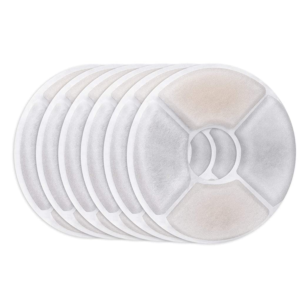 Qpets 6 pcs Cat Water Fountain Filter Replacement Cat Fountain Filter Arc-Shaped Washable Pet Fountain Filters with Triple Filtration System Activated Carbon Qpets 6 pcs Cat Water Fountain Filter Replacement Cat Fountain Filter Arc-Shaped Washable Pet Fountain Filters with Triple Filtration System Activated Carbon